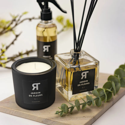 Paquet : Parfum d’Interieur, Bâtons de parfum et Bougie parfumée